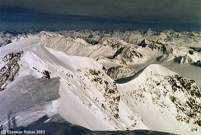 Blick zum Nord-Gipfel